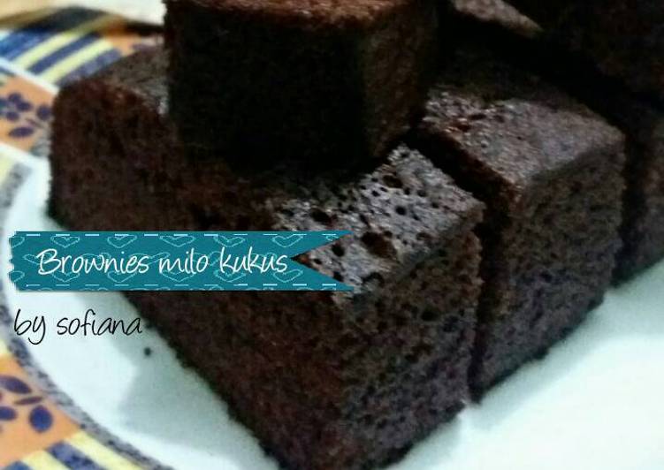 Cara termudah untuk Istimewa SempurnaBrownies milo kukus 🍰