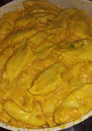 عکسی از دستور بال مرغ زعفرانی برای سیزده بدر البته در خانه