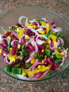 A picture of Red Bean and Sweet Corn Salad.