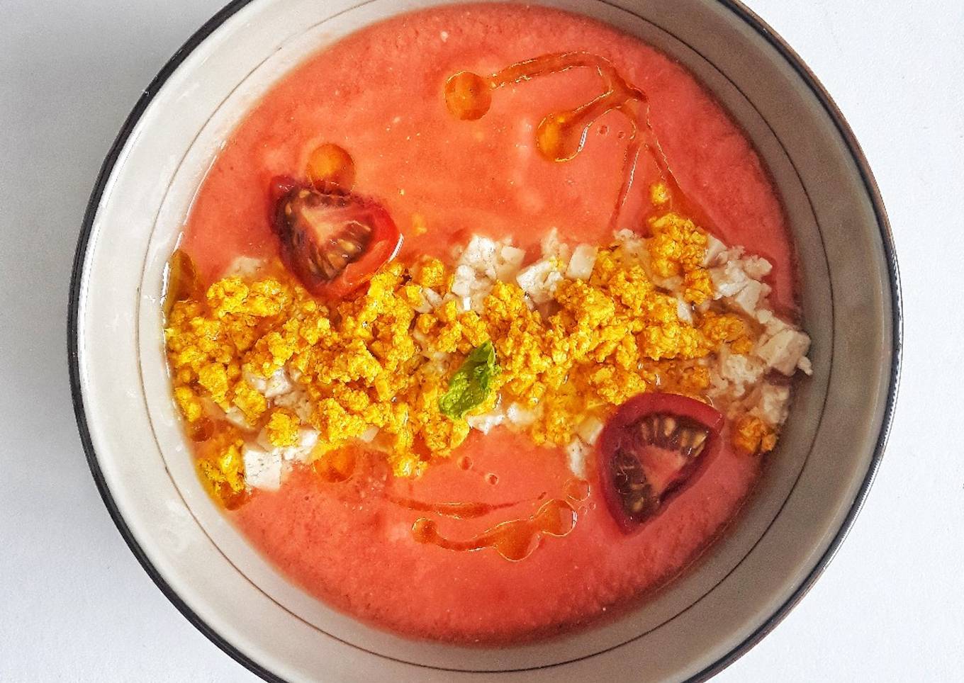 🌱🍅Salmorejo sin pan saludable🍅🌱