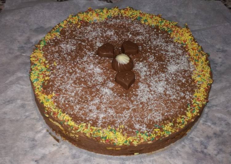 Tarta de galletas con crema de trufa 🍰