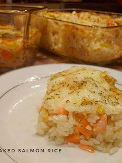 Foto resep Baked Salmon Rice