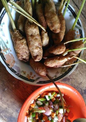 Foto resep Sate goreng lilit gurami sambal matah