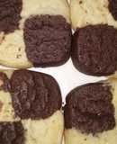 Easy eggless chocolate marble cookies 🍪