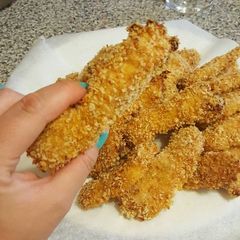 A picture of Parmesan and Panko Baked Chicken Tenders.