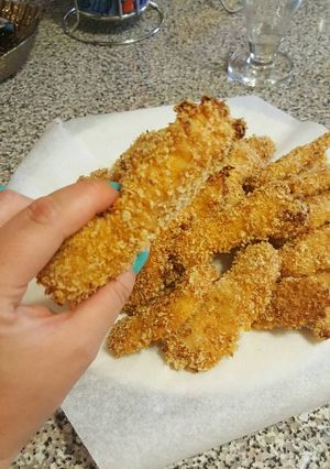 A picture of Parmesan and Panko Baked Chicken Tenders.
