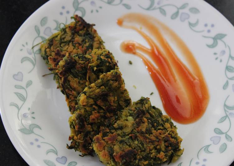 Simple Way to Make Favorite Spinach-coriander fritters