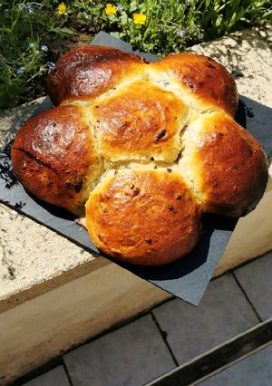 Une photo de Brioche pépite de chocolat au cœur nutella 😋👌