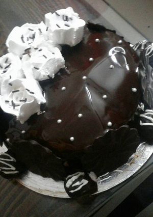 A picture of Chocolate ganache cake.
