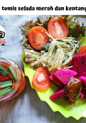 Foto resep Tumis selada merah dan kentang