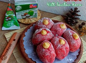 Foto resep Bomboloni Red Velvet Vla Keju with Santan Kara