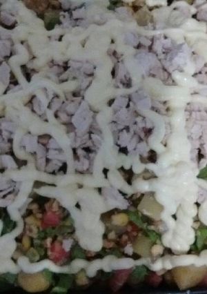 Una foto de Ensalada fría con pollo
