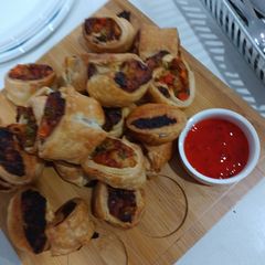 Punjabi puff veggies rolles A picture of Punjabi puff veggies rolles.