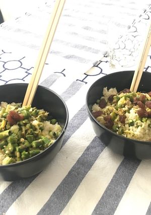 Una foto de Cuscús con Verduras y Mezcla semillas