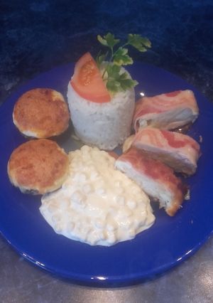 Darált hússal töltött gombafejek recept fotója