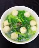 Canh Cải Bẹ Xanh Nấu Cá Viên