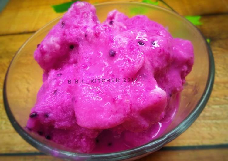 Resep Es krim buah naga, Bisa Manjain Lidah