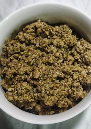 A picture of Qeema With Green Chilli And Black pepper.