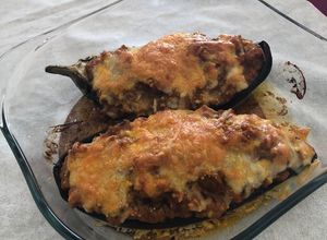 Una foto de Berenjenas Rellenas de Boloñesa al Horno