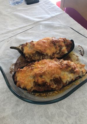 Una foto de Berenjenas Rellenas de Boloñesa al Horno