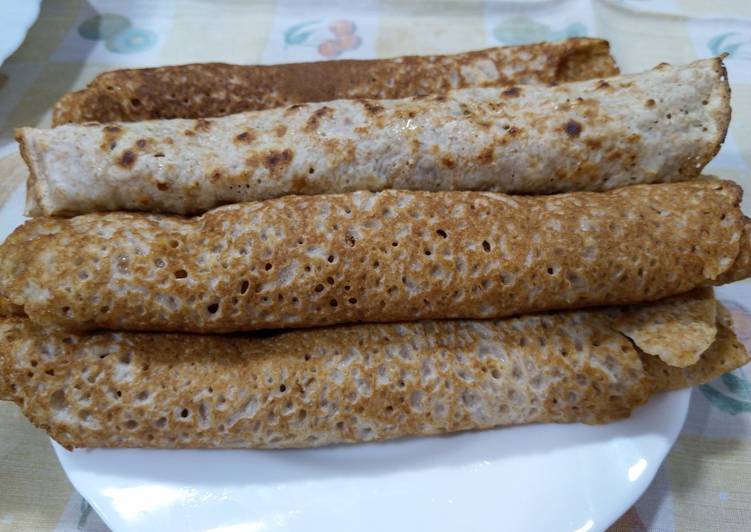 Creps de avena y harina de espelta