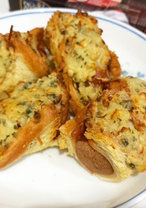 Foto resep Garlic bread sosis air fryer