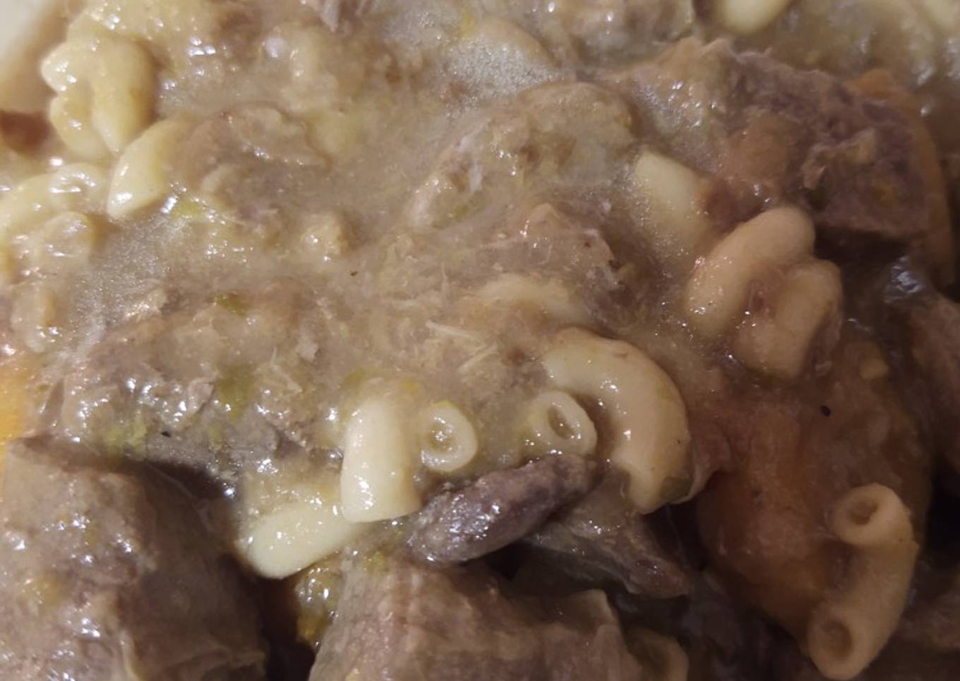 Beef and Vegetable Broth with Pasta in an Instant Pot