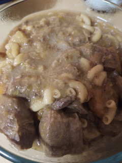 A picture of Easy InstantPot lamb and veggie stew with pasta.
