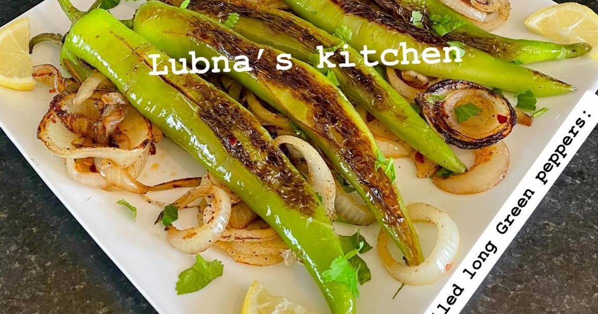 Stuffed Grilled long Green peppers Recipe by Lubna’s Kitchen Cookpad