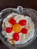 Dahi chura with fruits
