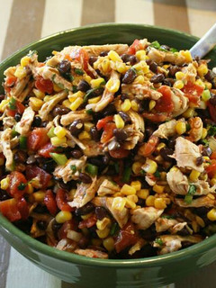 A picture of Black Bean Chicken Salad.