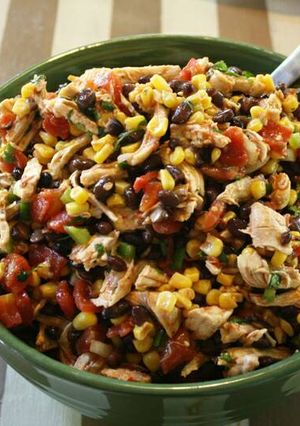 A picture of Black Bean Chicken Salad.