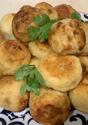 صورة لوصفة كرات البطاطس بحشوه الدجاج ادمان 😋