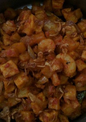 Foto resep Sambal goreng kentang+udang