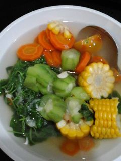 Foto resep Sayur bening bayam oyong wortel jagung