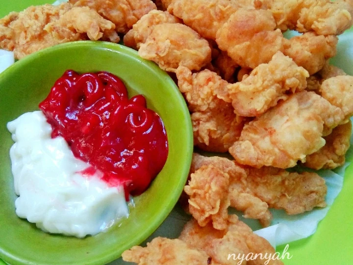 Langkah Gampang Menyiapkan Resep Ayam popcorn praktis (tepung bumbu homemade) yang Lezat Sekali Anti Ribet, Mantap