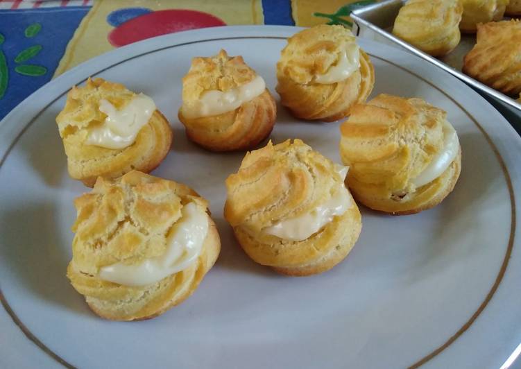 Kue Soes Vla Vanilla tanpa mixer