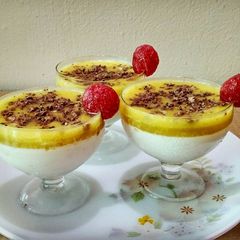 A picture of Pineapple Pana cotta.