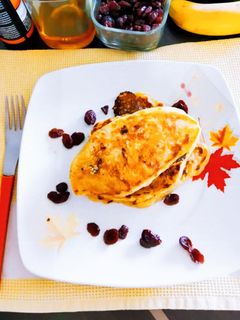 Φωτογραφία της συνταγής Οικονομικά vegan pancakes 3 υλικών με ή χωρίς γλουτένη 🥞