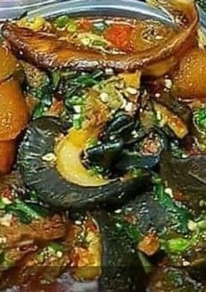 A picture of Garnish Ogbono soup.