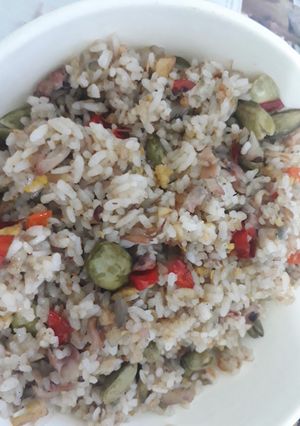 Foto resep Nasi goreng cumi asin pete