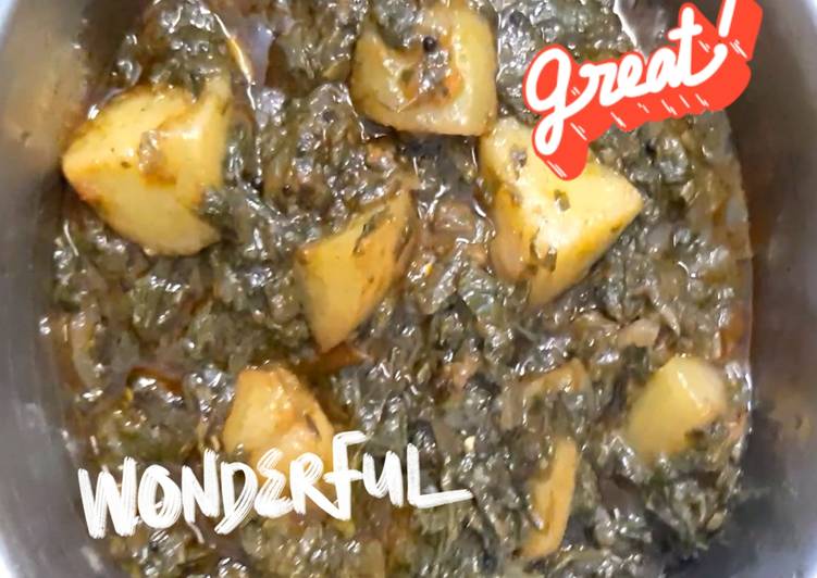 Recipe of Favorite Aloo Palak majedar