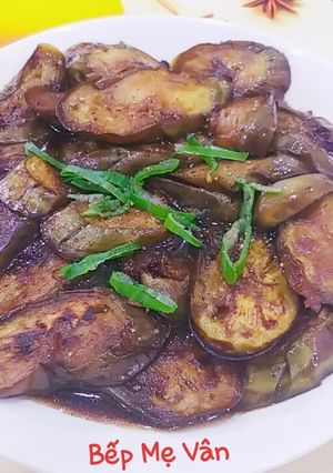 Hình của món Cà tím kho xá xị chay.