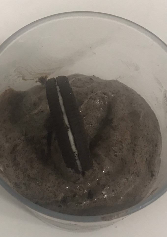 Una foto de Mi helado de galletas oreo