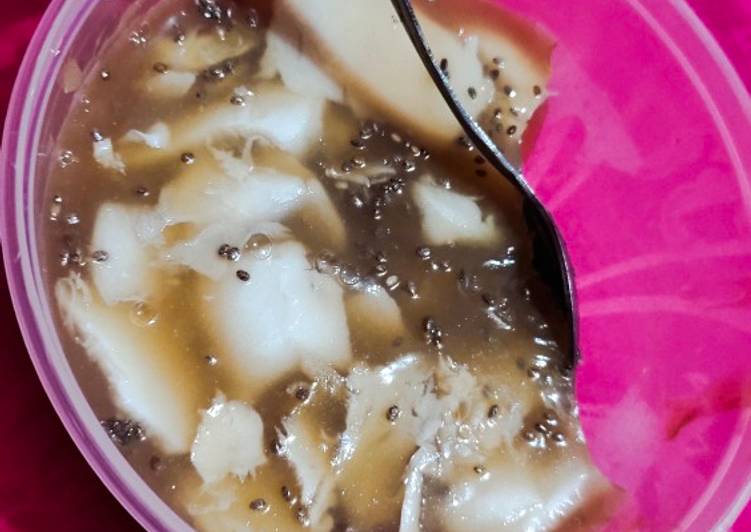 Pudding kelapa muda gula aren