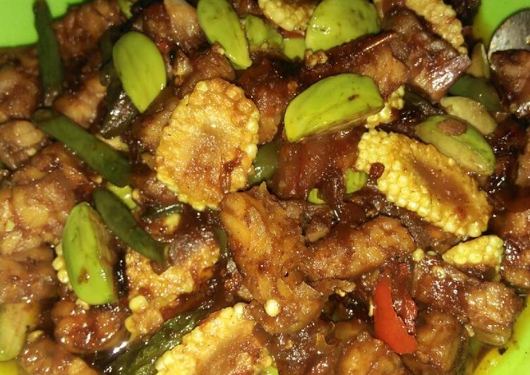Proses Membuat Pete Jamu Kapate (Pete,jagung muda,kacang panjang,tempe) Anti Gagal