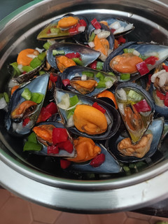 Una foto de Mejillones a la vinagreta
