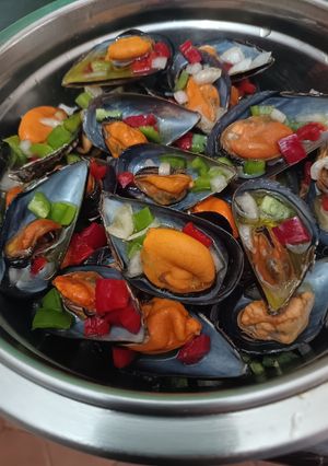 Una foto de Mejillones a la vinagreta