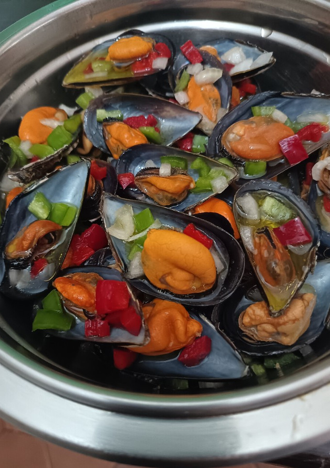 Una foto de Mejillones a la vinagreta