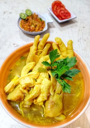 Foto resep Soto Ceker Surabaya with Sambal Rebus